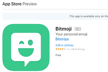 bitmoji avatar maker app
