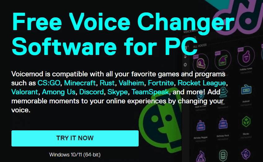 VoiceMod - Female voice changer for PC